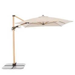 Pendelschirm 'Alu-Wood Ultra AX', Ca. 300 X 220 Cm, Natur