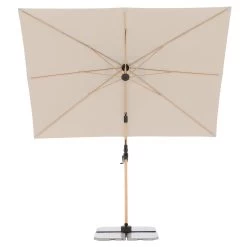 Pendelschirm 'Alu-Wood Ultra AX', Ca. 300 X 220 Cm, Natur -Gartenbedarf Verkäufe 3910503247 Pendelschirm Alu Wood Ultra AX 4 99026