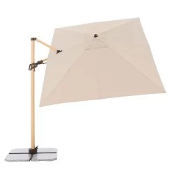 Pendelschirm 'Alu-Wood Ultra AX', Ca. 300 X 220 Cm, Natur -Gartenbedarf Verkäufe 3910503247 Pendelschirm Alu Wood Ultra AX 7 99019