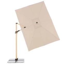 Pendelschirm 'Alu-Wood Ultra AX', Ca. 300 X 220 Cm, Natur -Gartenbedarf Verkäufe 3910503247 Pendelschirm Alu Wood Ultra AX 8 99020