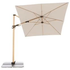 Pendelschirm 'Alu-Wood Ultra AX', Ca. 300 X 220 Cm, Natur -Gartenbedarf Verkäufe 3910503247 Pendelschirm Alu Wood Ultra AX 9 99021