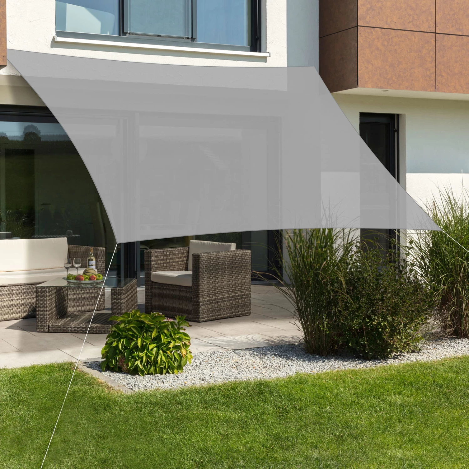 Sonnensegel 'Teneriffa', Rechteckig, 500 X 500 Cm, HDPE-Gewebe 1 Sonnensegel 'Teneriffa', Rechteckig, 500 X 500 Cm, HDPE-Gewebe