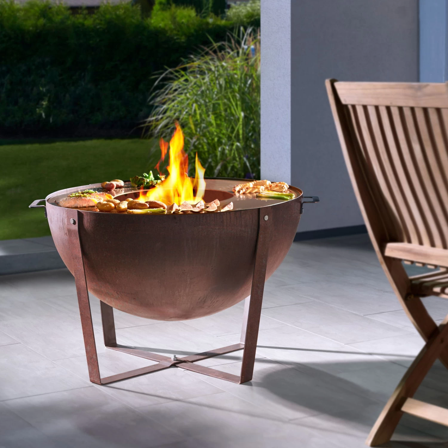 Feuerschale 'Dakota', Rostfarben, Ca. 60 X Ø 80 Cm 2 Feuerschale 'Dakota', Rostfarben, Ca. 60 X Ø 80 Cm – Bild 2