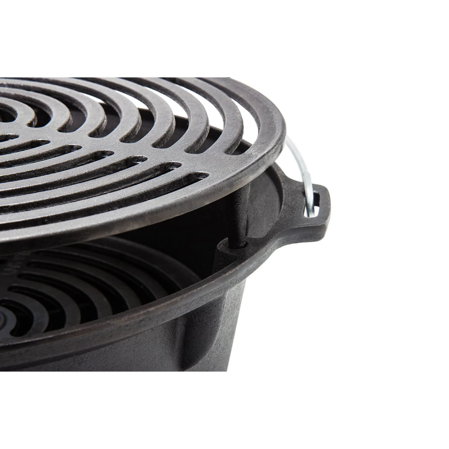 Feuergrill Petromax TG3, Schwarz, Gusseisen, Ca. Ø 45 X H 21 Cm 2 Feuergrill Petromax TG3, Schwarz, Gusseisen, Ca. Ø 45 X H 21 Cm – Bild 2