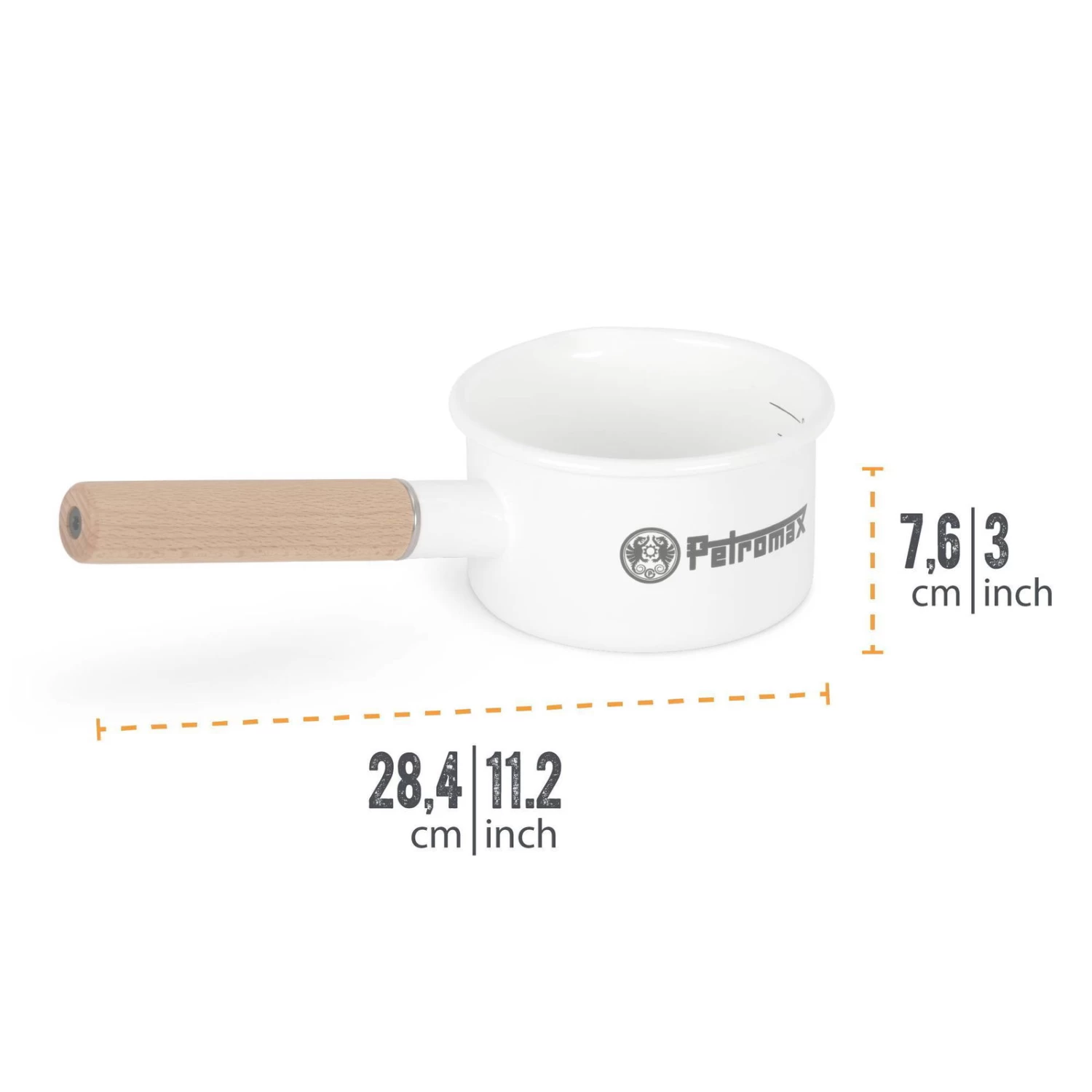 Petromax Stieltopf, Weiß, Edelstahl/Holz, Ca. 500 Ml 2 Petromax Stieltopf, Weiß, Edelstahl/Holz, Ca. 500 Ml – Bild 2