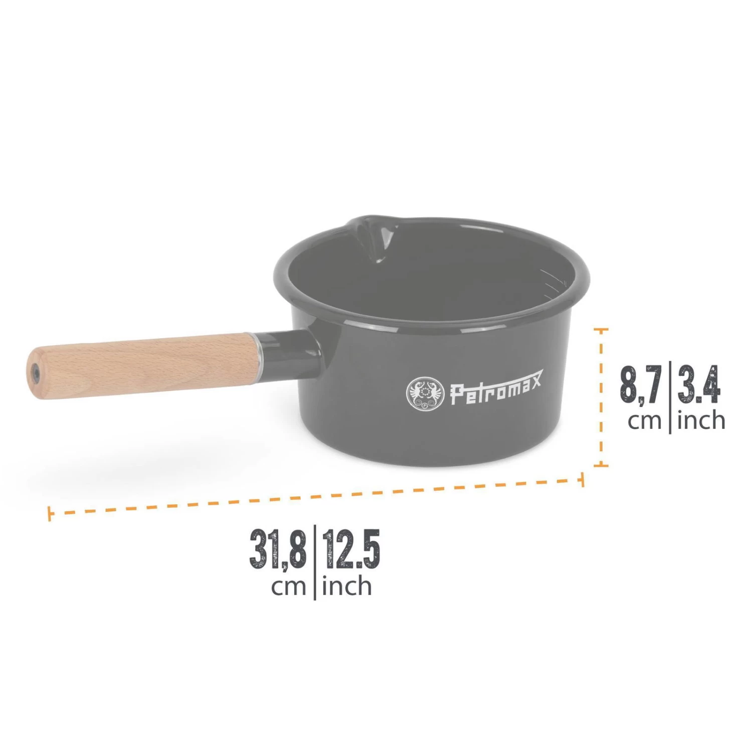 Petromax Stieltopf, Schwarz, Edelstahl/Holz, Ca. 1 Liter 4 Petromax Stieltopf, Schwarz, Edelstahl/Holz, Ca. 1 Liter – Bild 4