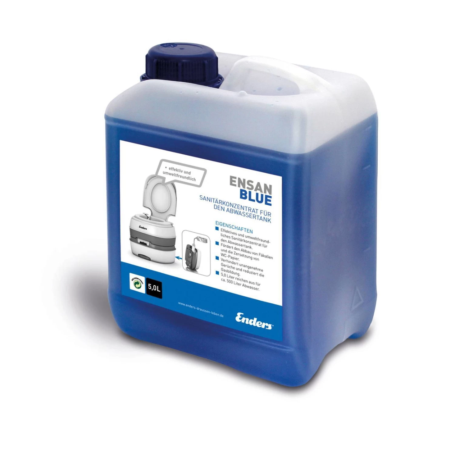Sanitärflüssigkeit-Abwassertank, Ensan Blue, Blau, 5 Liter 1 Sanitärflüssigkeit-Abwassertank, Ensan Blue, Blau, 5 Liter