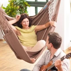 LA SIESTA Hängestuhl Lounger Habana Chocolate, Aus Bio-Baumwolle -Gartenbedarf Verkäufe 3940200258 Haengestuhl Lounger Habana chocolate BioBaumwolle 01 47087