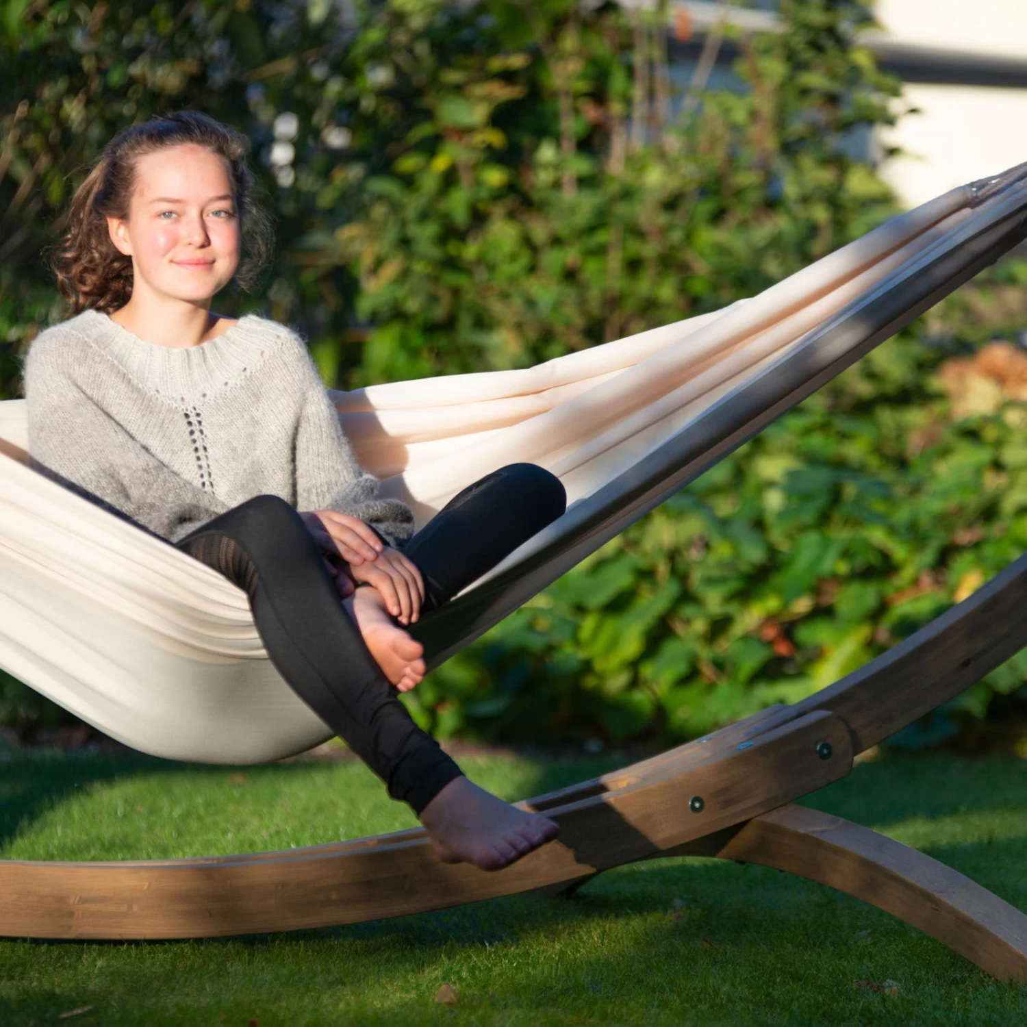 LA SIESTA Doppel-Hängematte Brisa, Vanilla, Outdoor Material, Bis 160 Kg, Wetterfest 14 LA SIESTA Doppel-Hängematte Brisa, Vanilla, Outdoor Material, Bis 160 Kg, Wetterfest – Bild 14