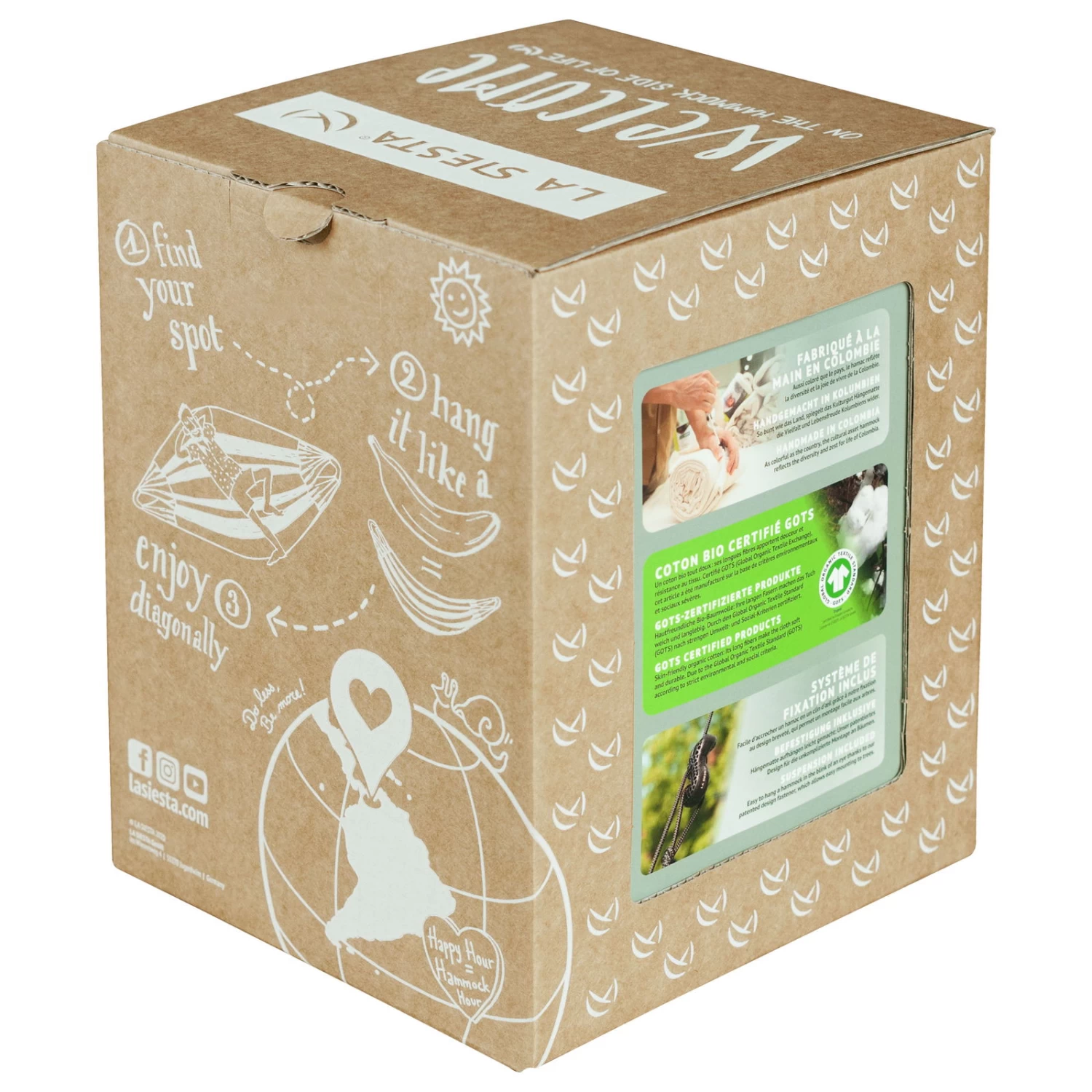 Single-Hängematte 'Paloma', La Siesta, Grau, Bio-Baumwolle, 26 X 21 X 19 Cm 4 Single-Hängematte 'Paloma', La Siesta, Grau, Bio-Baumwolle, 26 X 21 X 19 Cm – Bild 4