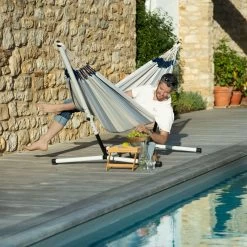 LA SIESTA Doppel-Hängematte 'Brisa', Sea Salt 8 LA SIESTA Doppel-Hängematte 'Brisa', Sea Salt -Gartenbedarf Verkäufe 3940200305 Doppel Haengematte Brisa Sea Salt wetterbestaendig 1 86040