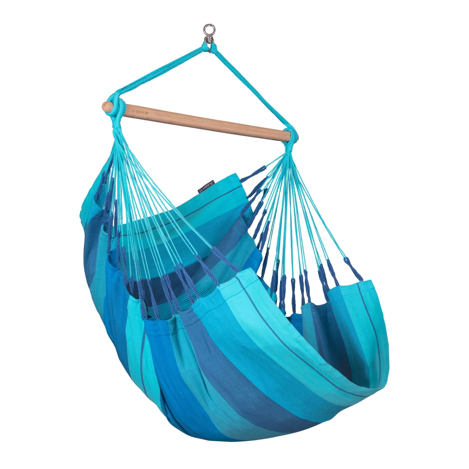 LA SIESTA Hängesessel 'Habana Lagoon', Blau, Bio-Baumwolle, 145 X 105 Cm 1 LA SIESTA Hängesessel 'Habana Lagoon', Blau, Bio-Baumwolle, 145 X 105 Cm
