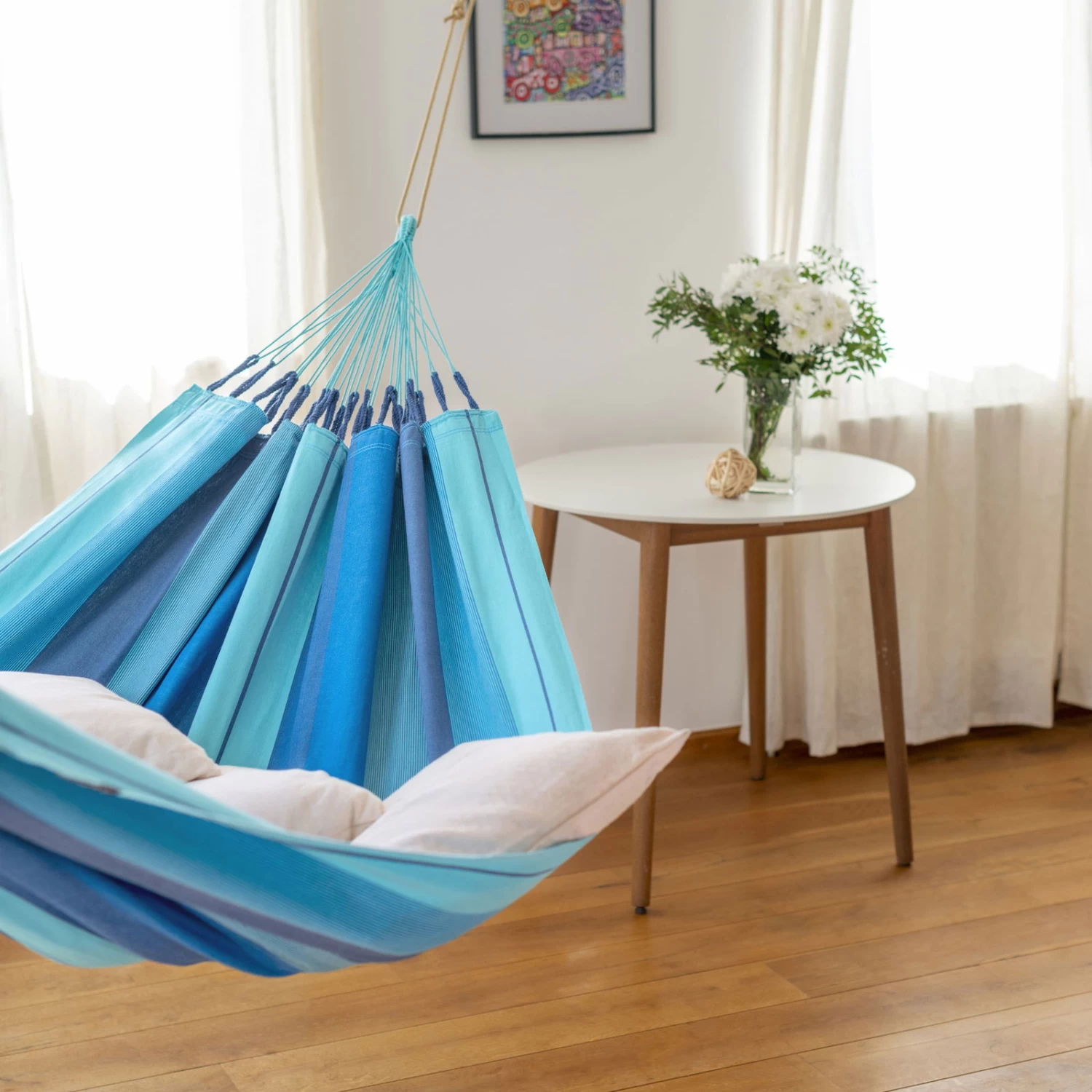 LA SIESTA Hängematte 'Modesta', Lagoon, Single - L 300 X B 140 Cm 3 LA SIESTA Hängematte 'Modesta', Lagoon, Single - L 300 X B 140 Cm – Bild 3