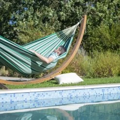 LA SIESTA Hängematte 'Modesta', Agave, Doppel - L 350 X B 160 Cm -Gartenbedarf Verkäufe 3940200338 Doppel Haengematte Modesta Agave Bio Baumwolle 4 106115