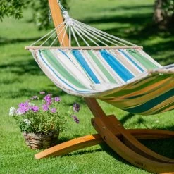 Single Stabhängematte & Gestell, Green Bay -Gartenbedarf Verkäufe 3940200346 Single Stabhaengematte Gestell Green Bay Larch Stand FSC 3 106139