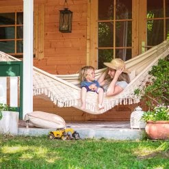 LA SIESTA Kingsize Hängematte 'Bossanova', Latte -Gartenbedarf Verkäufe 3940200348 Kingsize Haengematte Bossanova Latte Bio Baumwolle 3 106147