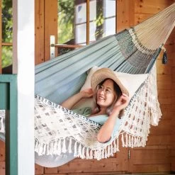 LA SIESTA Kingsize Hängematte 'Bossanova', Fjord 11 LA SIESTA Kingsize Hängematte 'Bossanova', Fjord -Gartenbedarf Verkäufe 3940200349 Kingsize Haengematte Bossanova Fjord Bio Baumwolle 3 106155