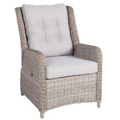 Kölle Geflecht-Sessel 'Heidelberg' Rattanbraun, Verstellbar, Inkl. Auflage