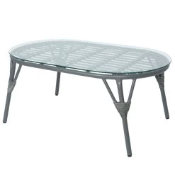 Loungegruppe 'Evora', 4-teilig, Grau 11 Loungegruppe 'Evora', 4-teilig, Grau -Gartenbedarf Verkäufe 3950101015 Alu Geflechtgruppe Evora 4tlg grau inkl Kissen 4 99293