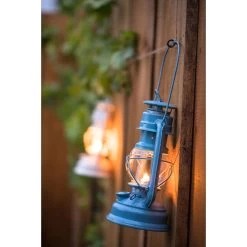 Feuerhand Sturmlaterne 'Baby Special 267', Blau, 26,5 X 13,5 X 15 Cm -Gartenbedarf Verkäufe 3990100187 feuerhand sturmlaterne 3 121562