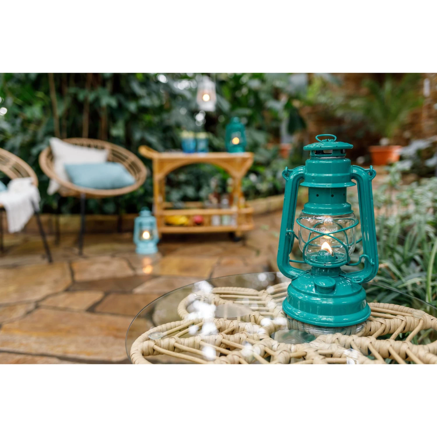 Feuerhand Sturmlaterne 'Baby Special 276', Teal Blue, 26,5 X 13,5 X 15 Cm 4 Feuerhand Sturmlaterne 'Baby Special 276', Teal Blue, 26,5 X 13,5 X 15 Cm – Bild 4