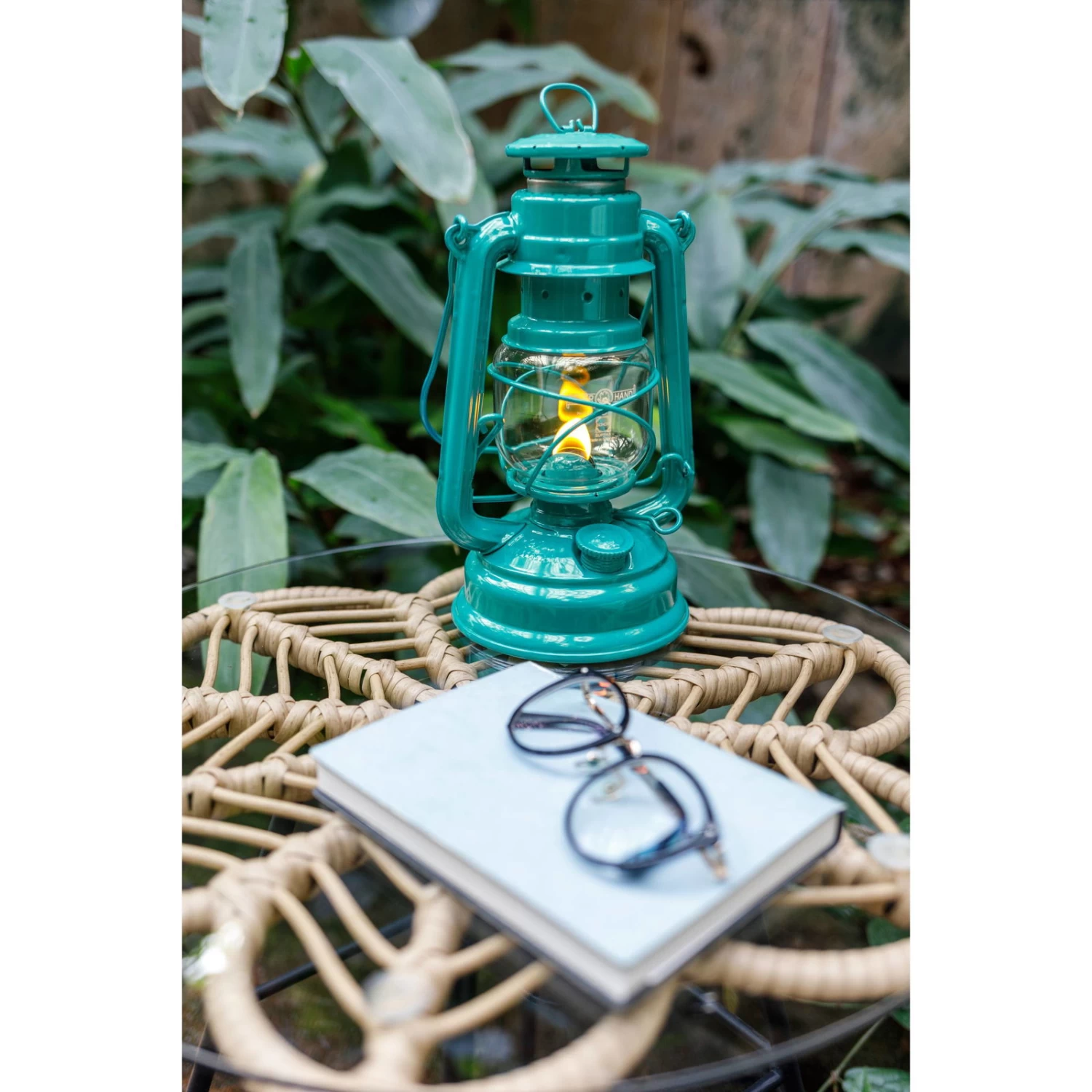 Feuerhand Sturmlaterne 'Baby Special 276', Teal Blue, 26,5 X 13,5 X 15 Cm 2 Feuerhand Sturmlaterne 'Baby Special 276', Teal Blue, 26,5 X 13,5 X 15 Cm – Bild 2